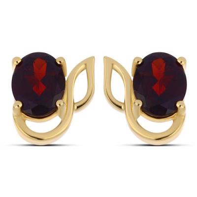 BUY 925 SILVER GARNET GEMSTONE EARRING